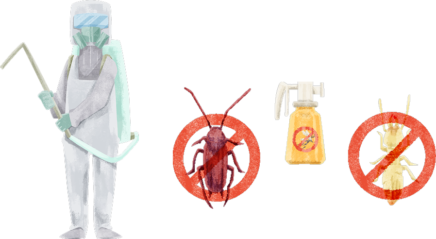 害虫駆除サービスのイメージイラスト